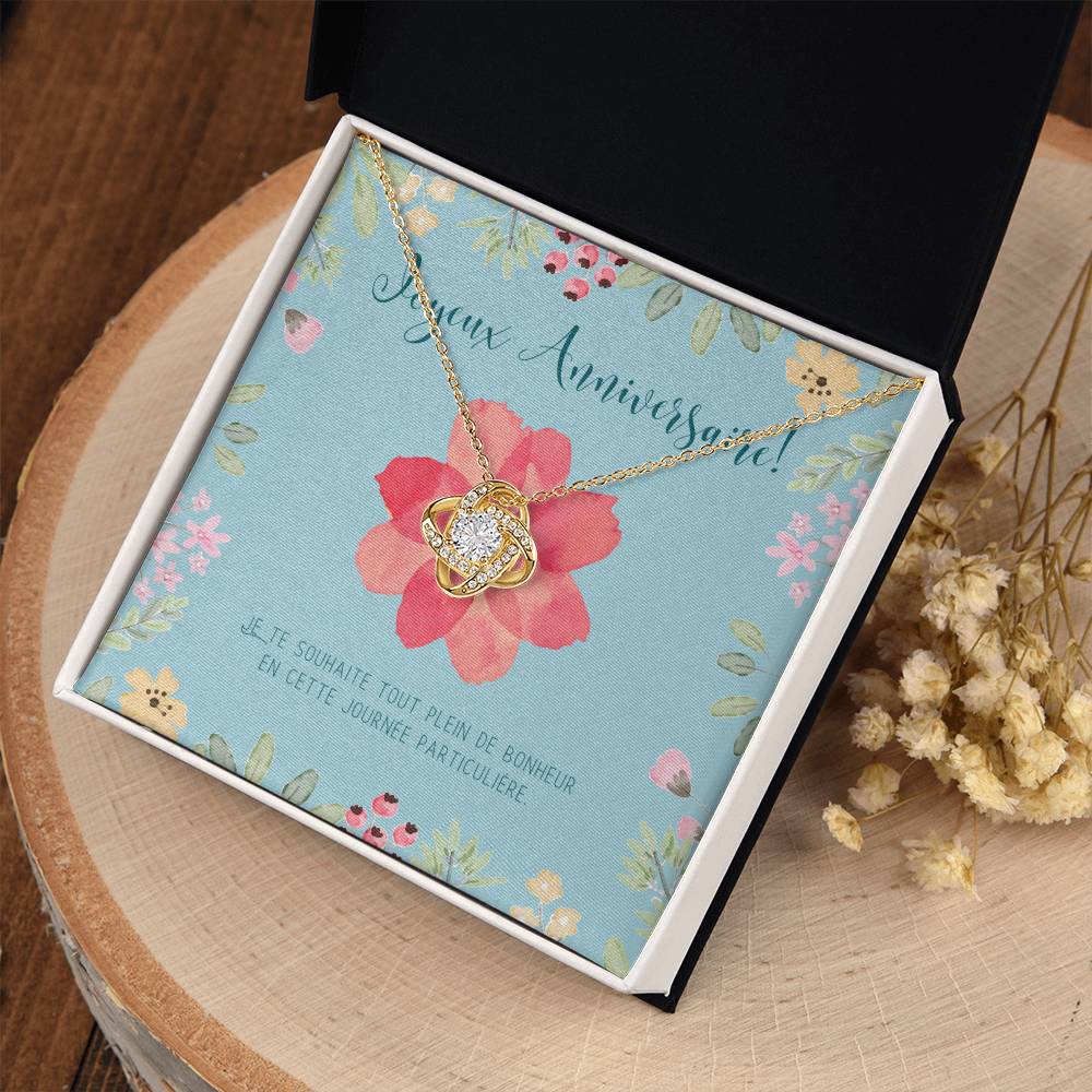 Joyeux Anniversaire Necklace | Personalized Birthday Gift | Birthday Necklace for French Mother | Birthday Necklace for French Girl Friend