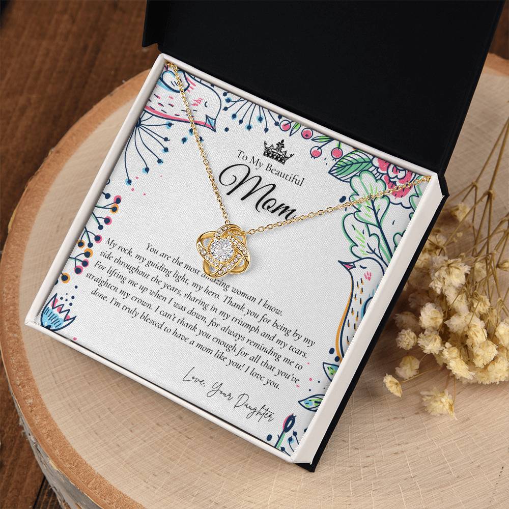 To My Beautiful Mom Necklace | Badass Mom Gift | Mother’s Day Gift | Birthday Gift | Gift From Daughter on Wedding Day