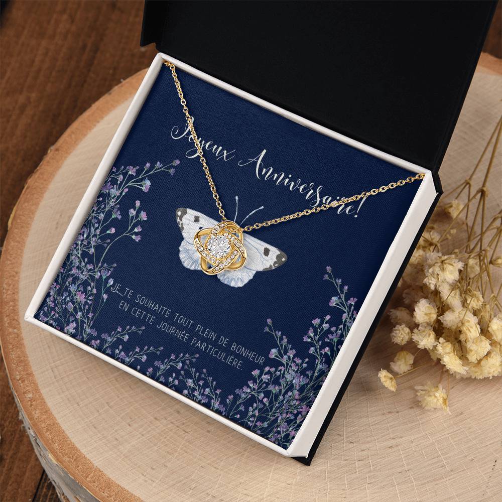 Joyeux Anniversaire Necklace | Personalized Birthday Gift | Birthday Necklace for French Mother | Birthday Necklace for French Girl Friend