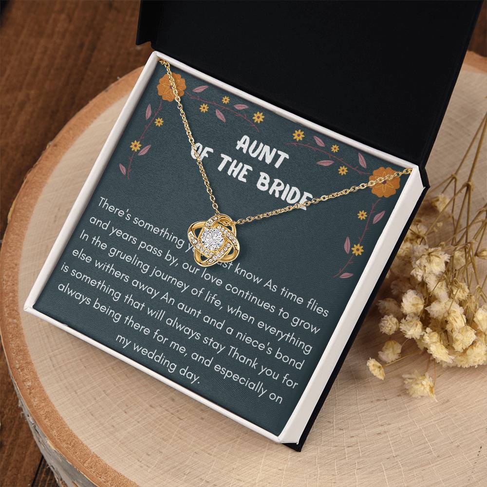 Aunt of the Bride Gift Love Knot Necklace