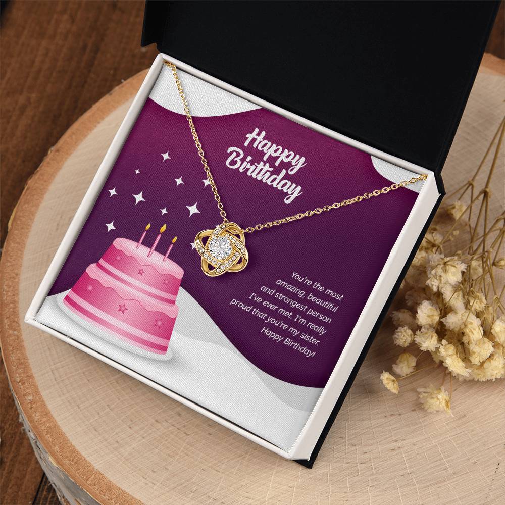 (Birthday Edition) Proud Sister's Admiration - Love Knot Necklace