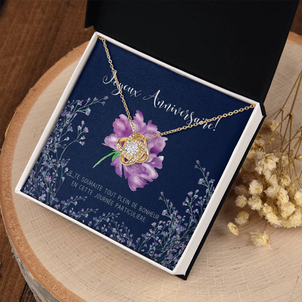 Joyeux Anniversaire Necklace | Personalized Birthday Gift | Birthday Necklace for French Mother | Birthday Necklace for French Girl Friend