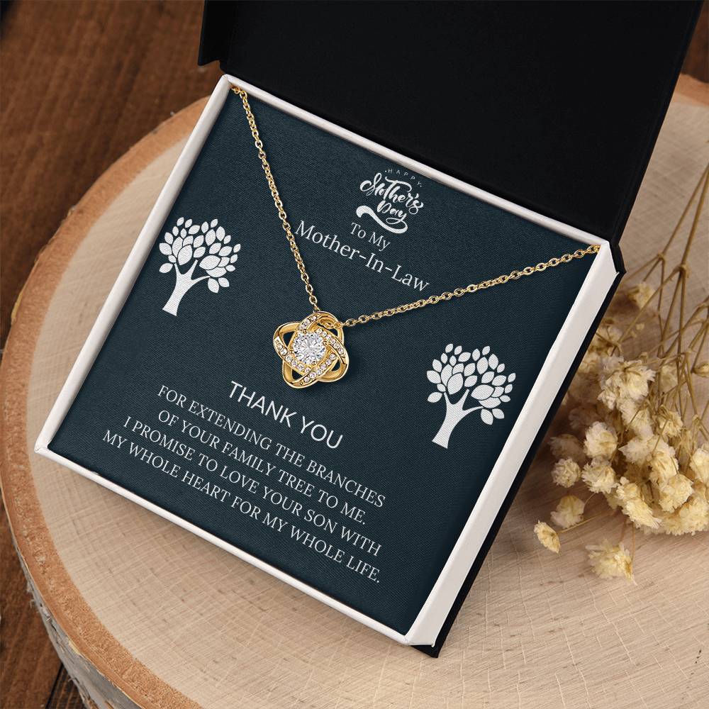 Mother’s Day - to My Mother-In-Law - Family Tree - Love Knot Necklace