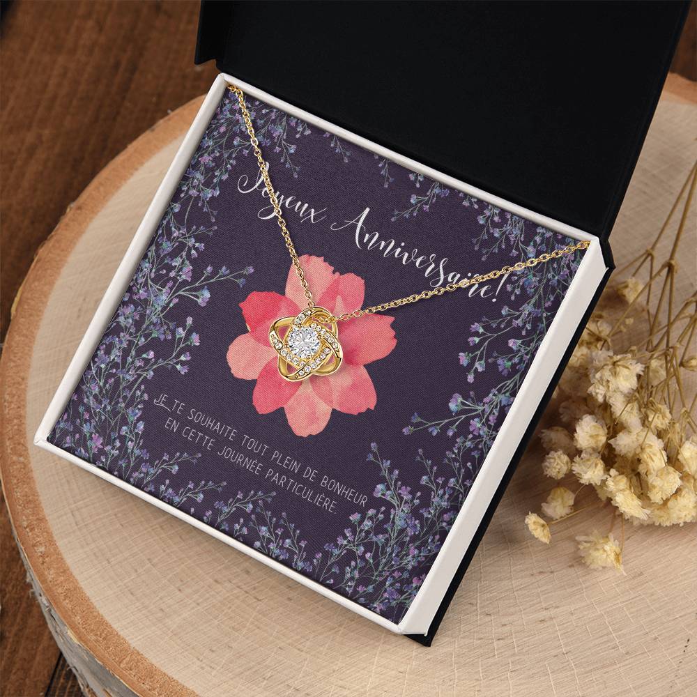 Joyeux Anniversaire Necklace | Personalized Birthday Gift | Birthday Necklace for French