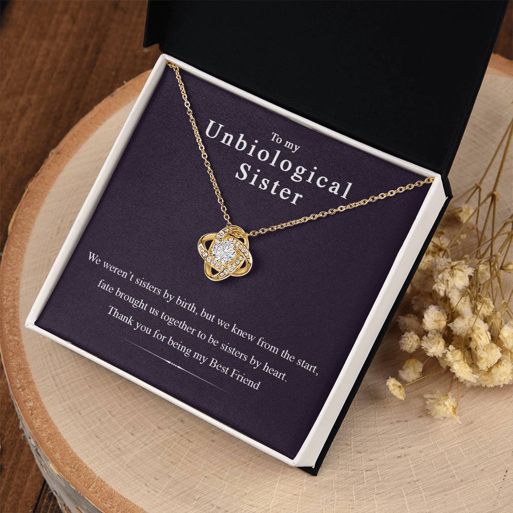 Unbiological Sister - Friendship Knot Necklace - the Perfect Gift Your Best Friend (Almost Sold Out)