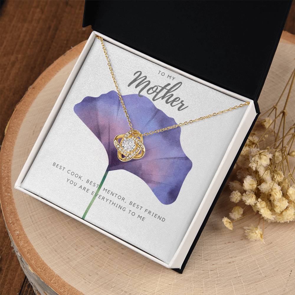 To My Mother Necklace - Purple Flower