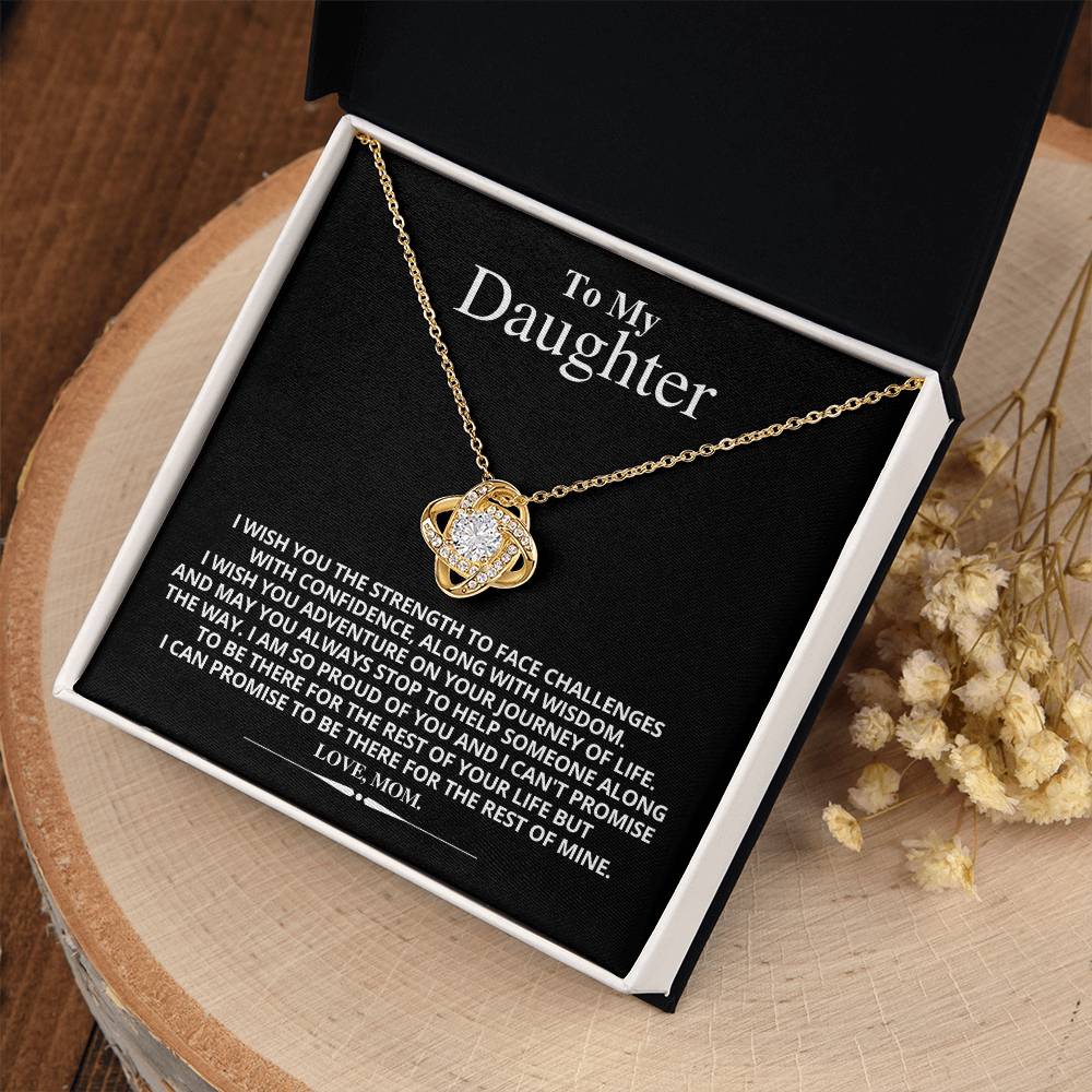 To My Daughter - Love Knot Necklace - From Mom