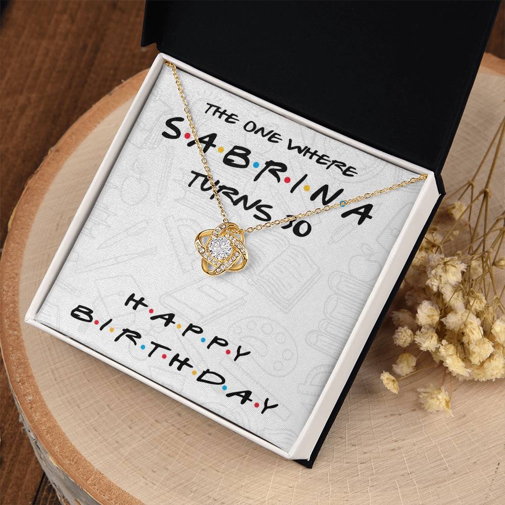 Personalized 30th Birthday Gift Necklace for Sister, 30 Years Old Birthday Gift for Friend, Love Knot Necklace Gift for Best Friends, Custom Name