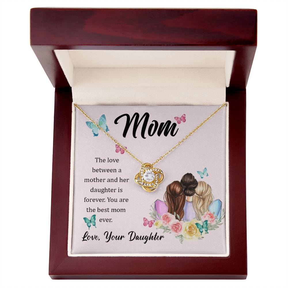 Gift for Mom From Daughter - Love Knot Necklace