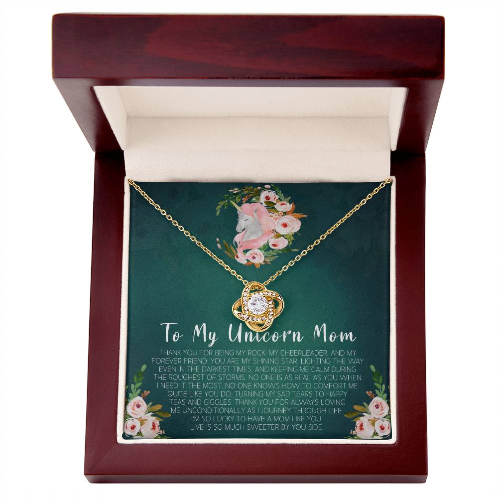 To My Unicorn Mom - Mothers Day Gift - Mothers Day Gift From Daughter - Gift for Mom Mother's Day Necklace With Card