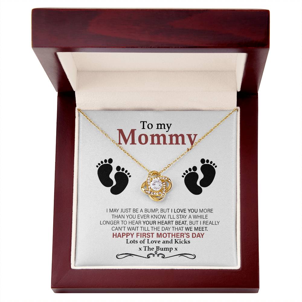 To My Mommy - From Bump - Pregnancy Gift for First Time Mom - Mother's Day Gift - Luxury Necklace