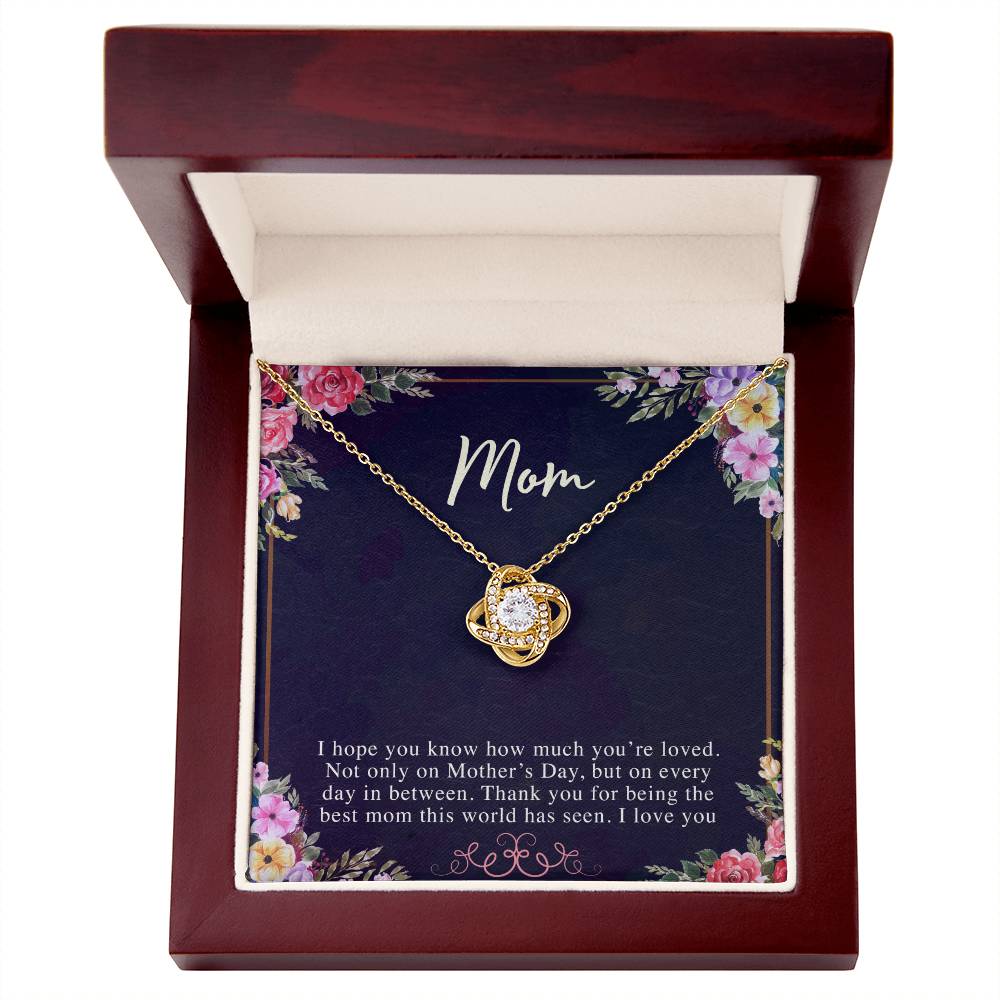 (Almost Sold Out) to My Mom - Love Knot Necklace - Perfect Gift for Mothers Day