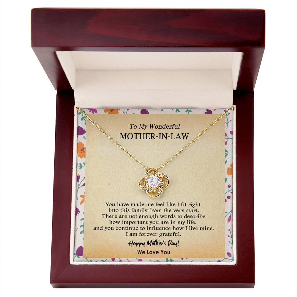 (Almost Gone) Gift for Mother-In-Law - Not Enough Words - Love Knot