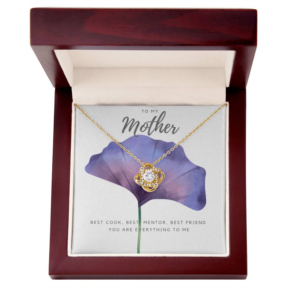 To My Mother Necklace - Purple Flower