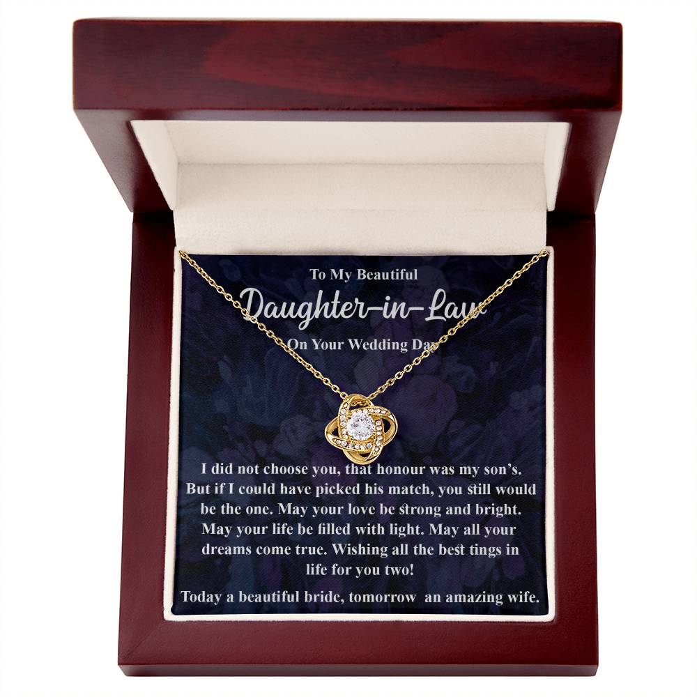 To My Daughter in Law - Blessing, Welcome to Our Family - Necklace