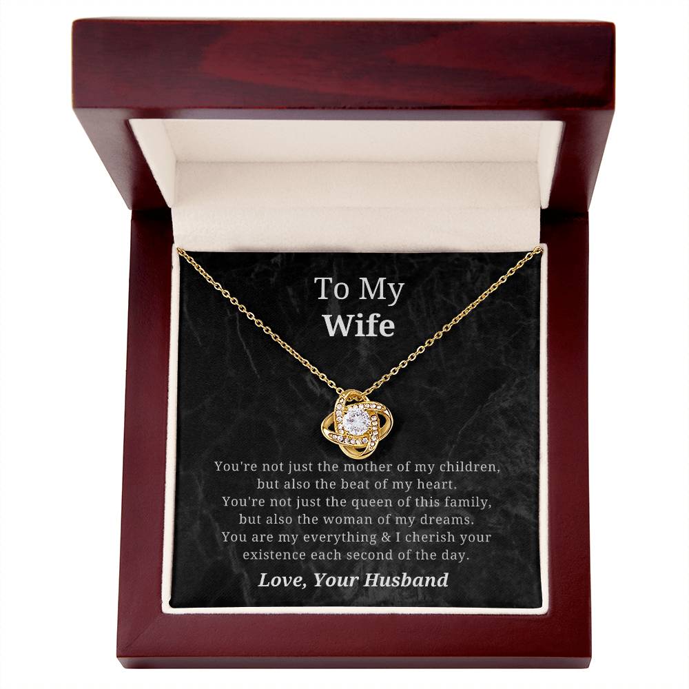 To My Wife Mother of My Children Love Knot Necklace