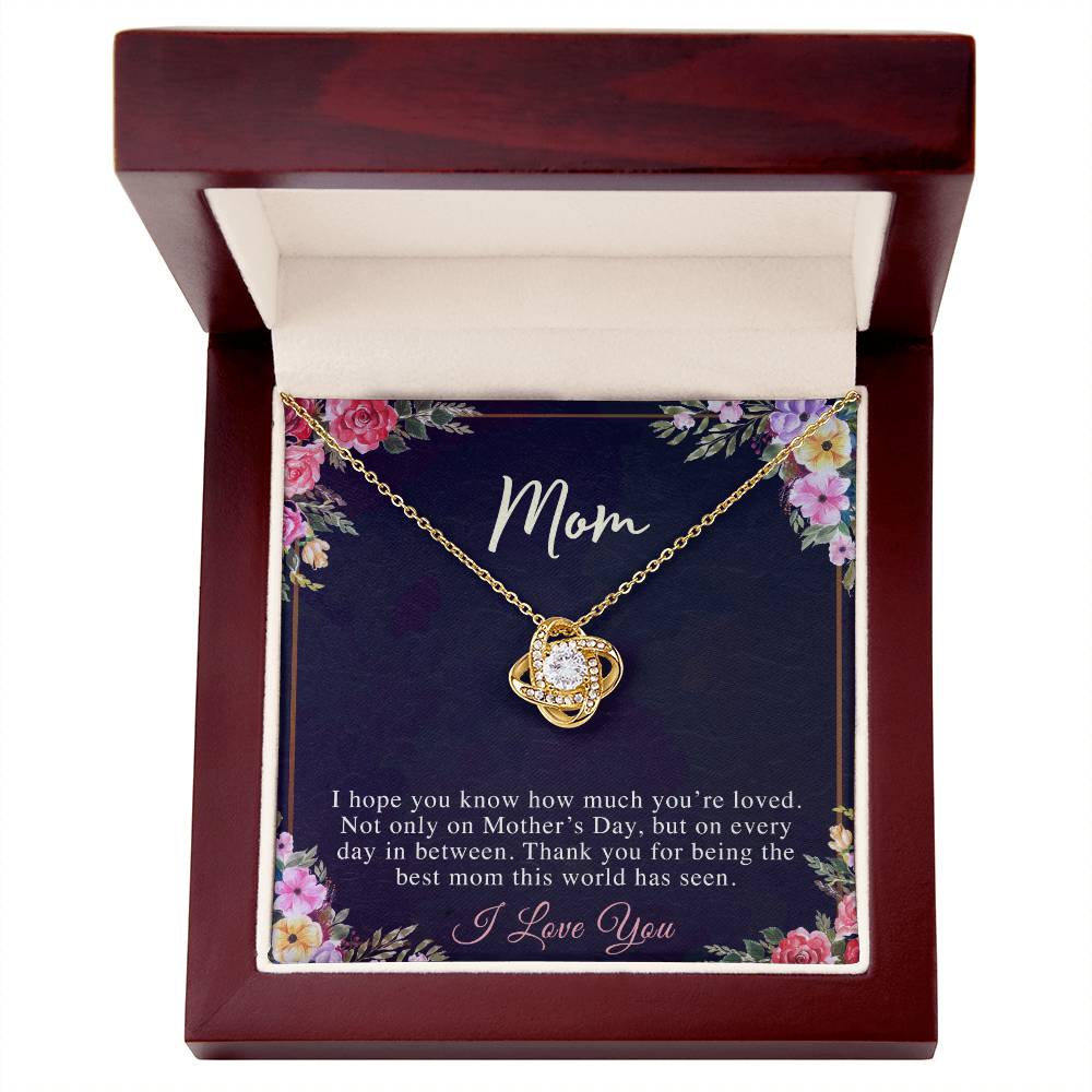 (Almost Sold Out) to My Mom - Love Knot Necklace - Perfect Gift for Mothers Day