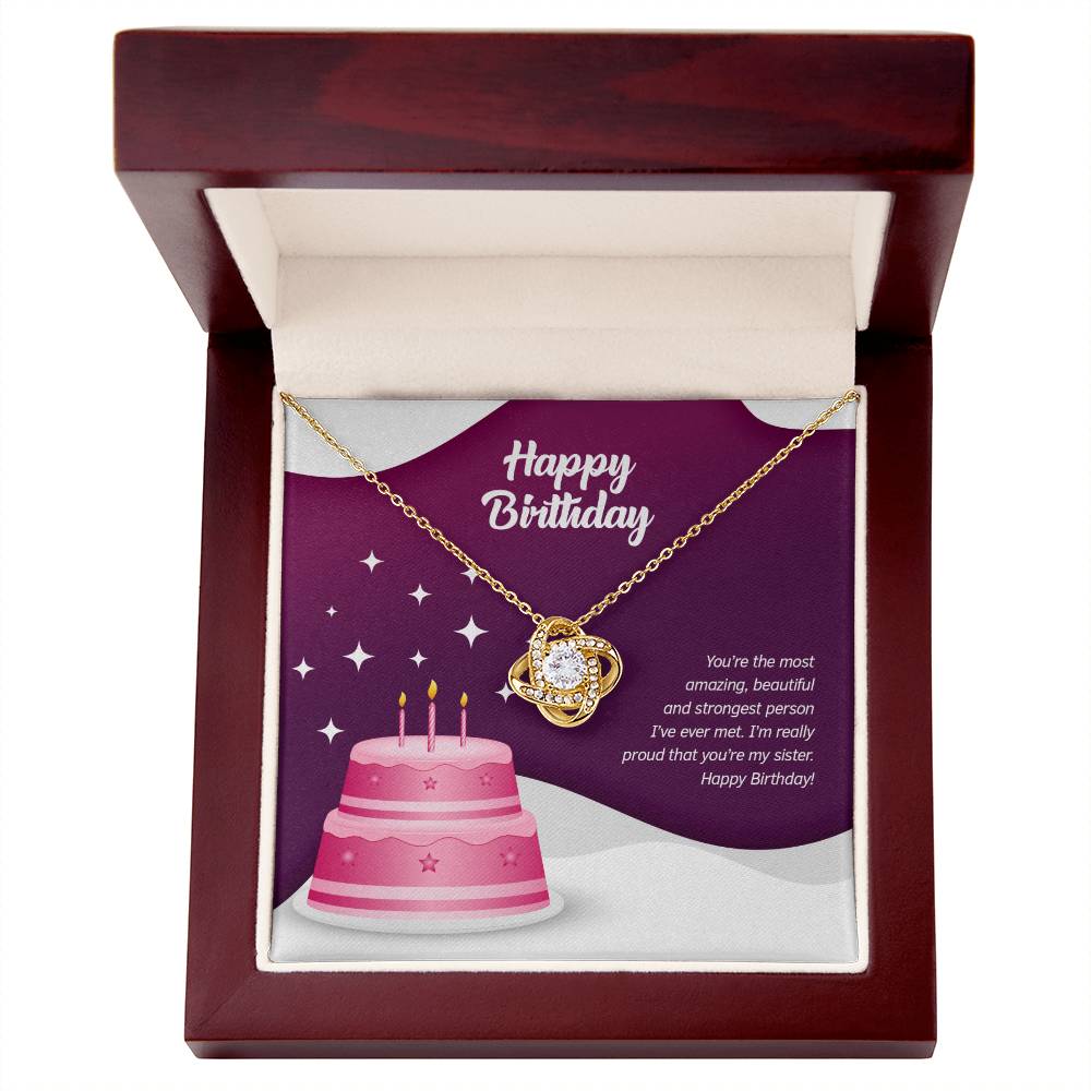 (Birthday Edition) Proud Sister's Admiration - Love Knot Necklace