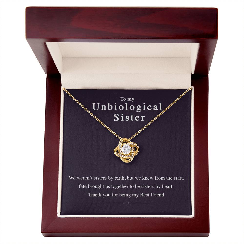 Unbiological Sister - Friendship Knot Necklace - the Perfect Gift Your Best Friend (Almost Sold Out)