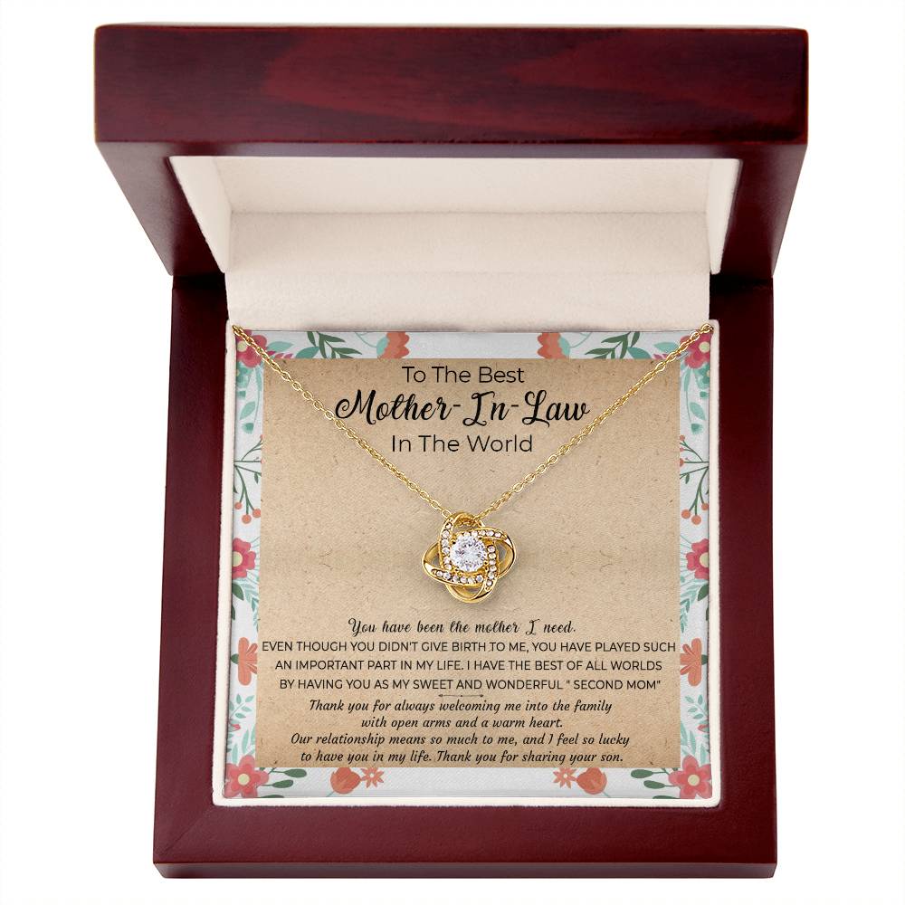 (Almost Gone) Gift for Mother-In-Law - My Sweet and Wonderful "Second Mom" - Love Knot