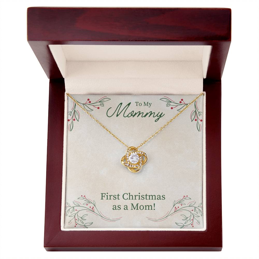 To My Mommy - First Christmas as a Mom - Love Knot Necklace