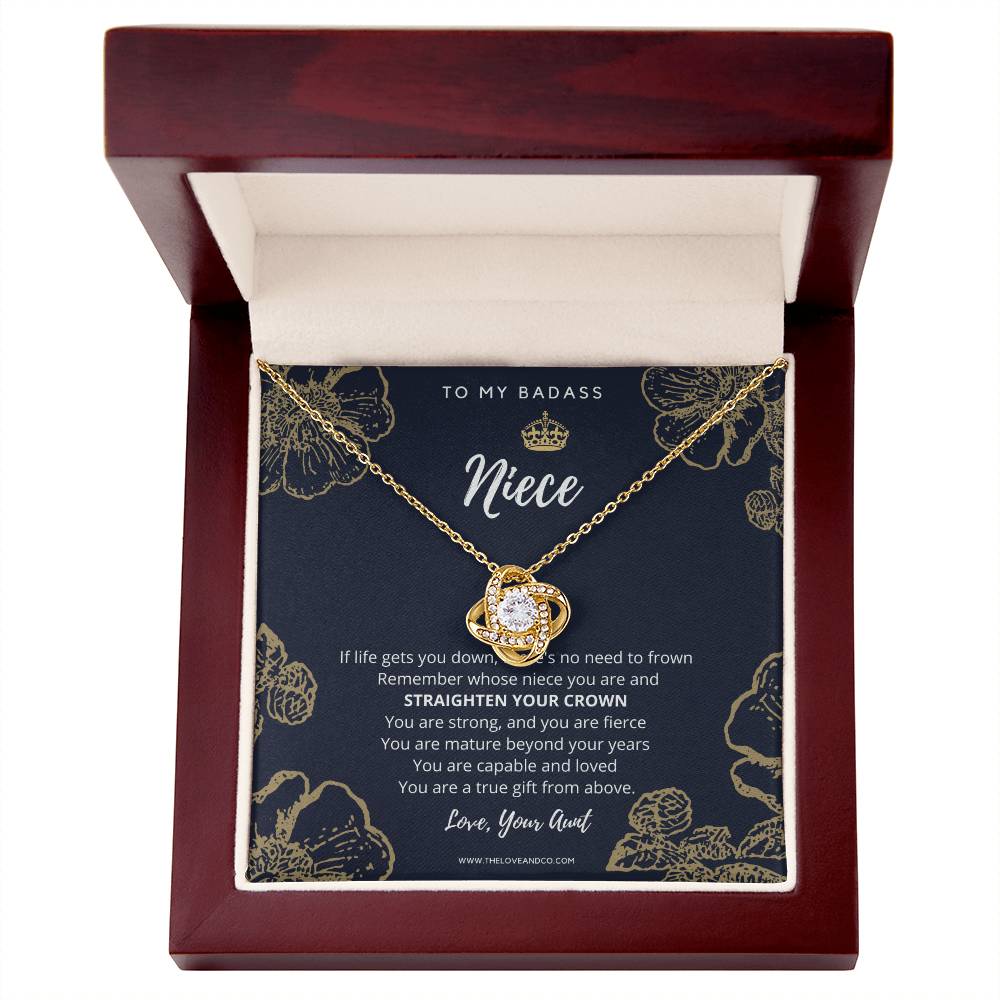 To My Badass Niece Love Your Aunt Necklace