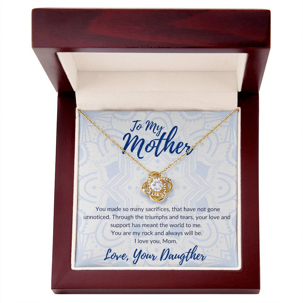 To My Mother - You Are My Rock - Necklace