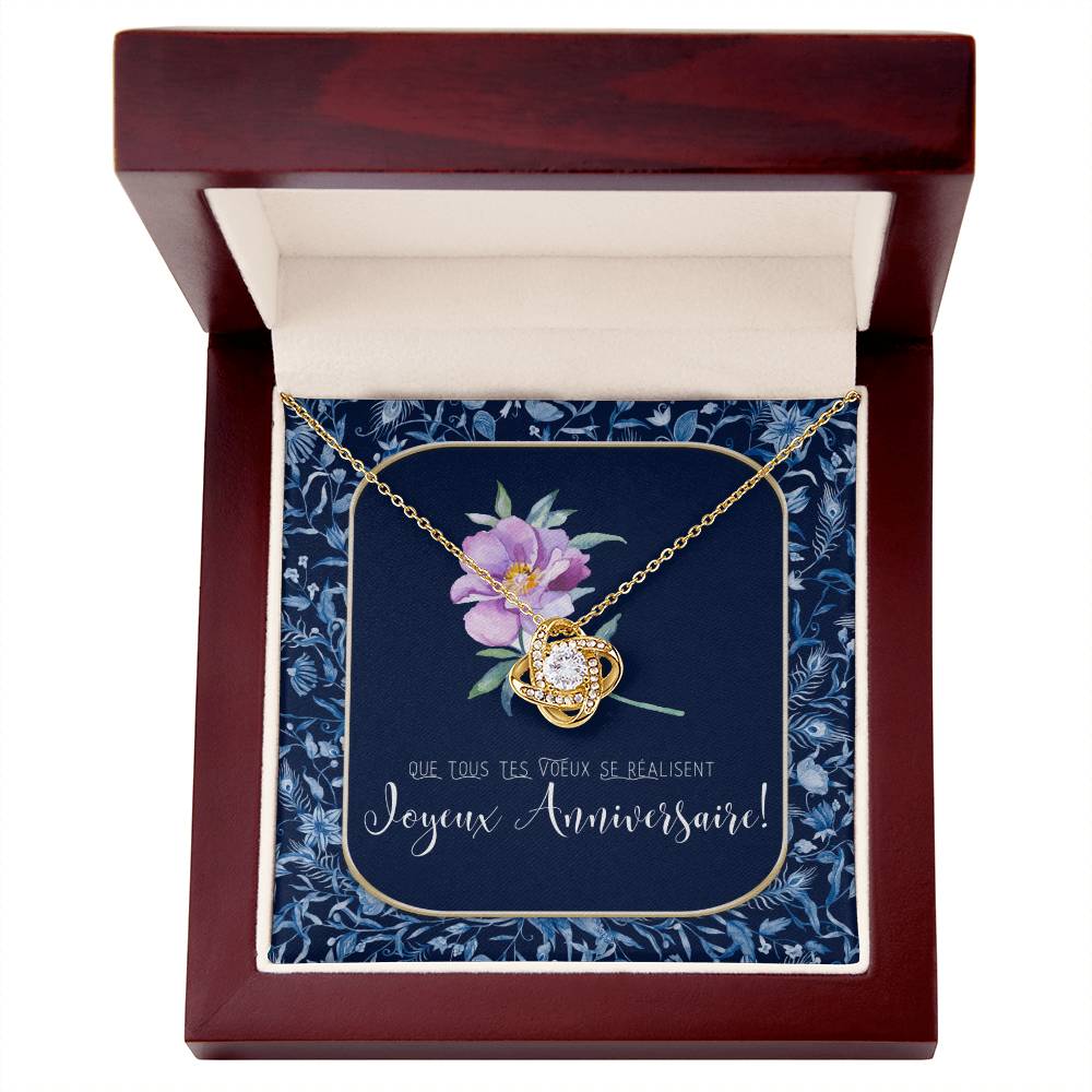 Joyeux Anniversaire Necklace | Personalized Birthday Gift | Birthday Necklace for French
