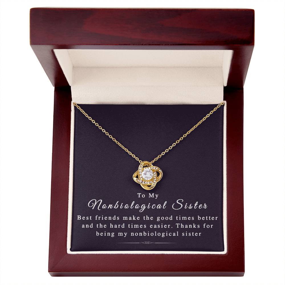 Nonbiological Sister - Friendship Knot Necklace - the Perfect Gift for Bffs (Almost Sold Out)