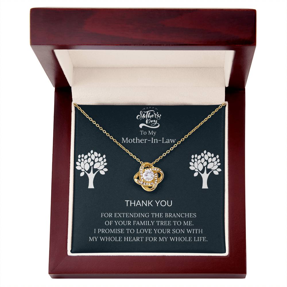 Mother’s Day - to My Mother-In-Law - Family Tree - Love Knot Necklace