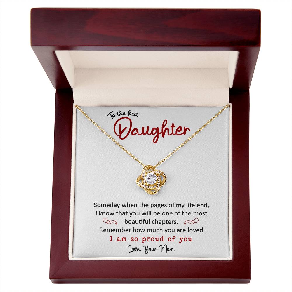 To the Best Daughter - Love Knot Necklace