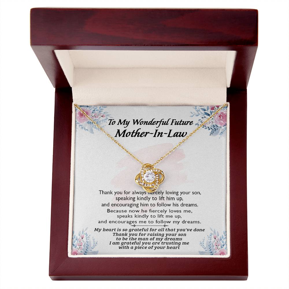 (Almost Gone) Gift for Future Mother-In-Law - Thank You for Always Fiercely Loving Your Son - Love Knot
