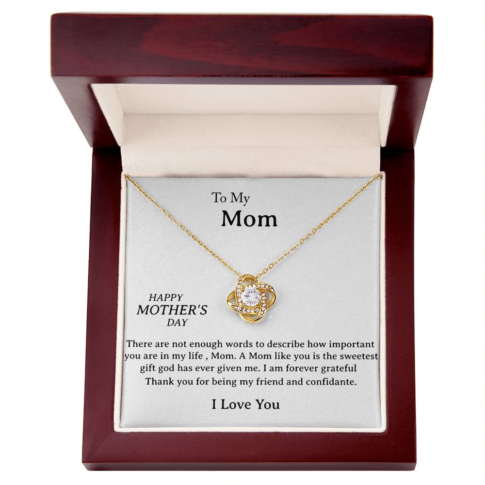 Perfect Gift for Mother - Love Knot Necklace