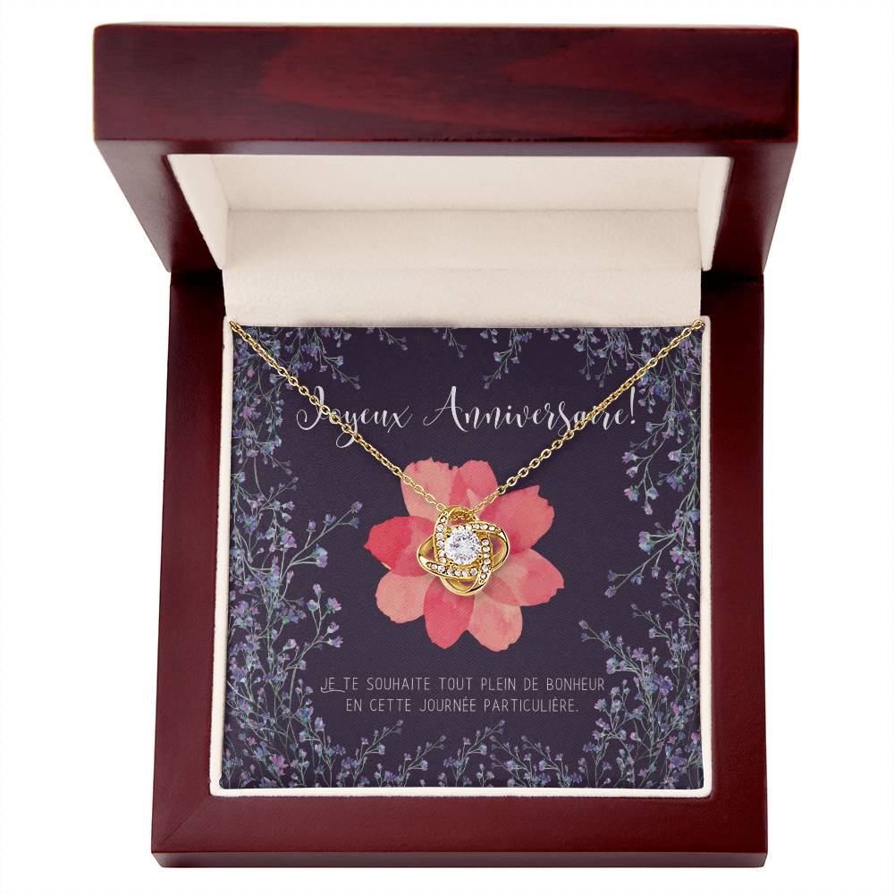 Joyeux Anniversaire Necklace | Personalized Birthday Gift | Birthday Necklace for French