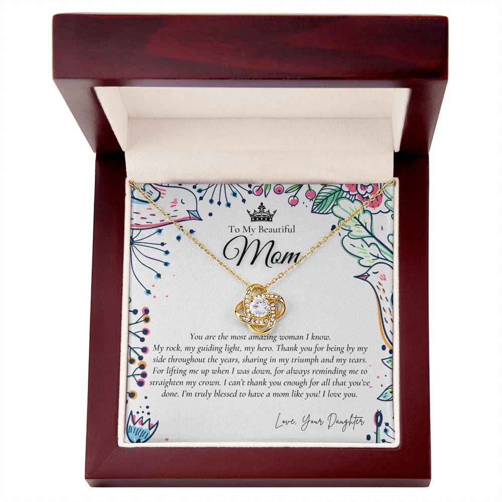 To My Beautiful Mom Necklace | Badass Mom Gift | Mother’s Day Gift | Birthday Gift | Gift From Daughter on Wedding Day