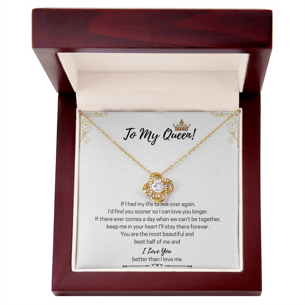 To My Queen - Loveknot Necklace