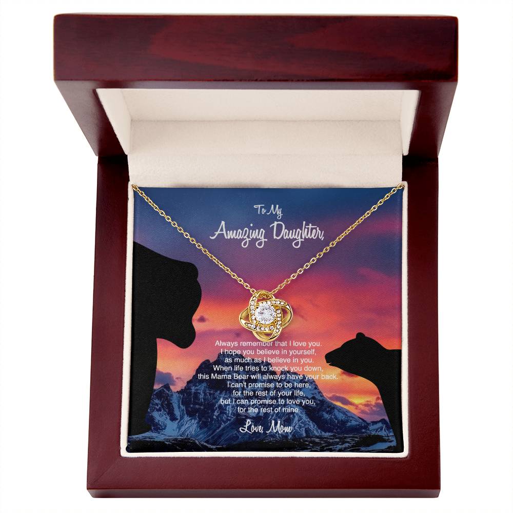 To My Daughter - This Mama Bear Will Always Have Your Back - Necklace