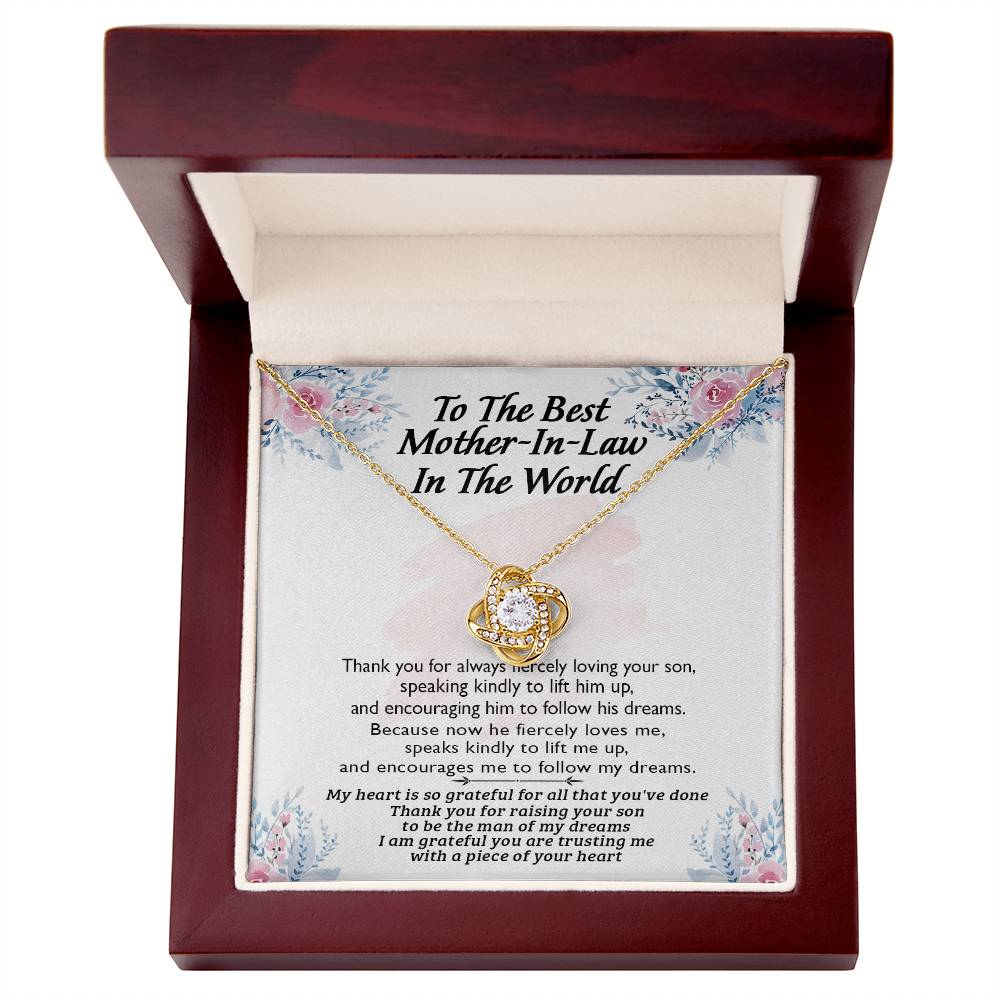 (Almost Gone) Gift for Mother-In-Law - Thank You for Always Fiercely Loving Your Son - Love Knot