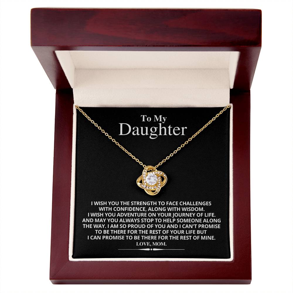 To My Daughter - Love Knot Necklace - From Mom
