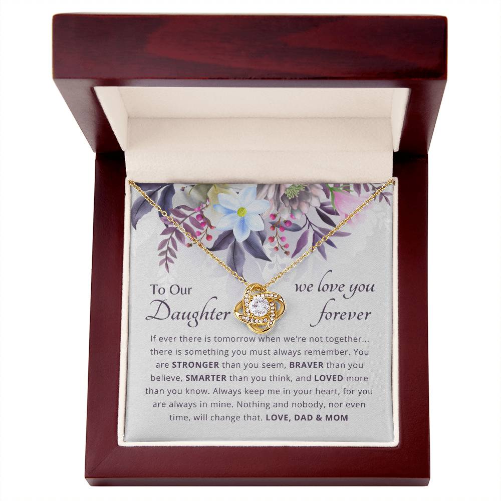 To My Daughter - Loved More Than You Know - Necklace. Crafted With 14k White Gold (From Dad and Mom)
