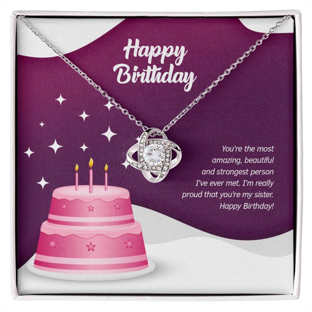 (Birthday Edition) Proud Sister's Admiration - Love Knot Necklace