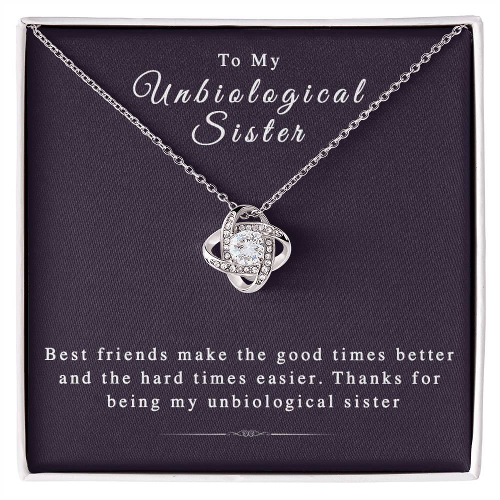 Unbiological Sister - Friendship Knot Necklace - the Perfect Gift for Bffs (Almost Sold Out)
