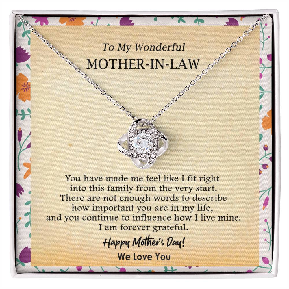 (Almost Gone) Gift for Mother-In-Law - Not Enough Words - Love Knot