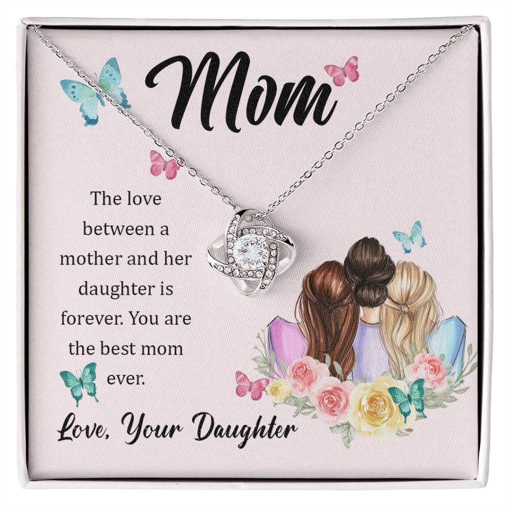 Gift for Mom From Daughter - Love Knot Necklace
