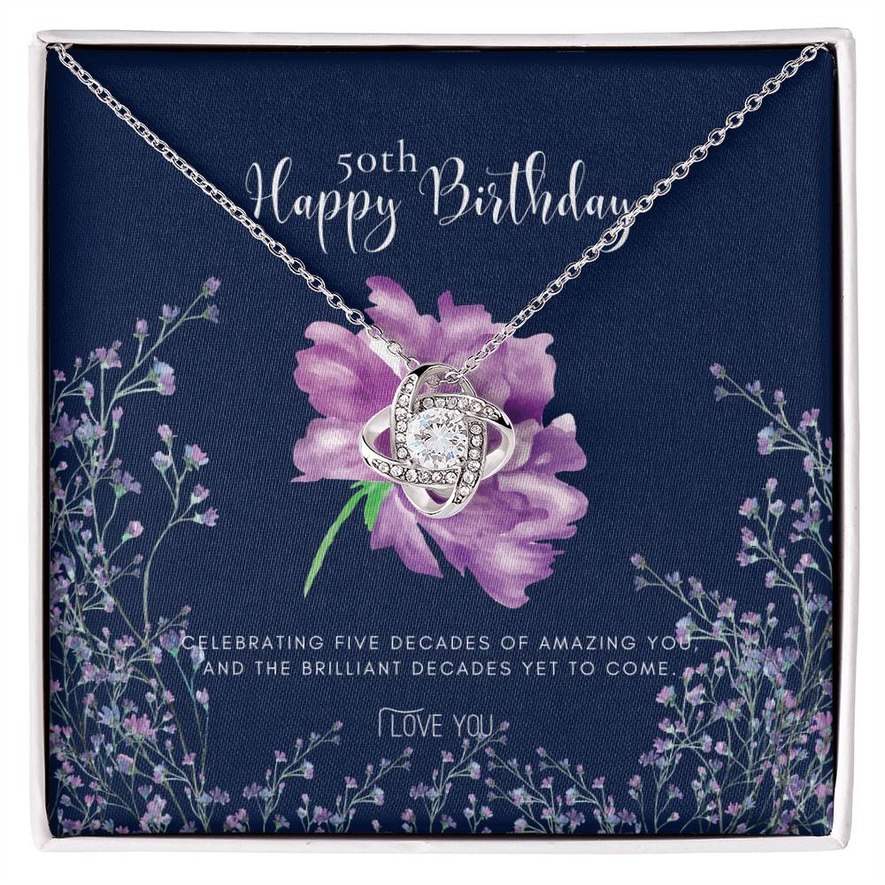 50th Birthday Gifts for Women | Necklace for Her | 5 Decade Jewelry | 50 Years Old | Best Friend Gift | 50th Birthday Gift Necklace | Birthday Gift | Jewelry Gift for Her