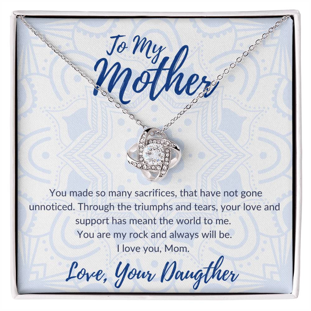 To My Mother - You Are My Rock - Necklace
