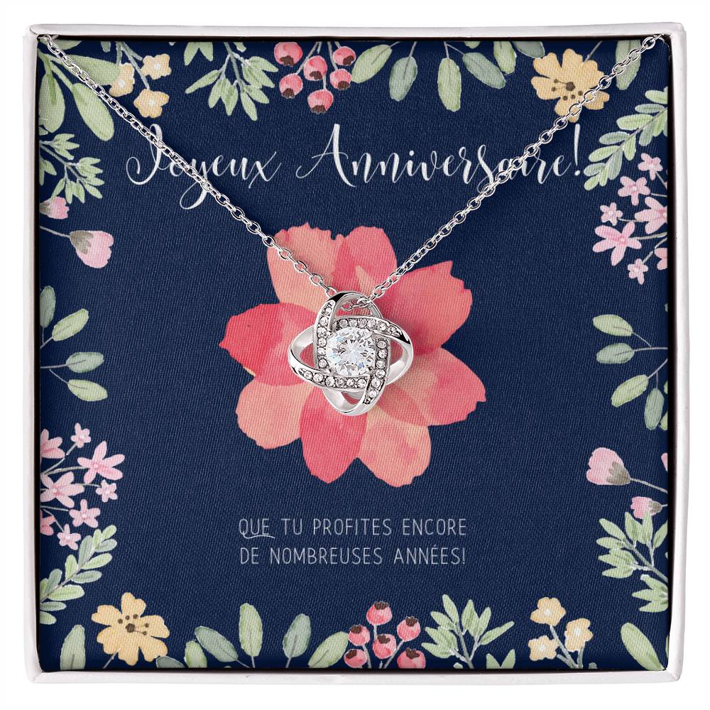 Joyeux Anniversaire Necklace | Personalized Birthday Gift | Birthday Necklace for French Mother | Birthday Necklace for French Girl Friend