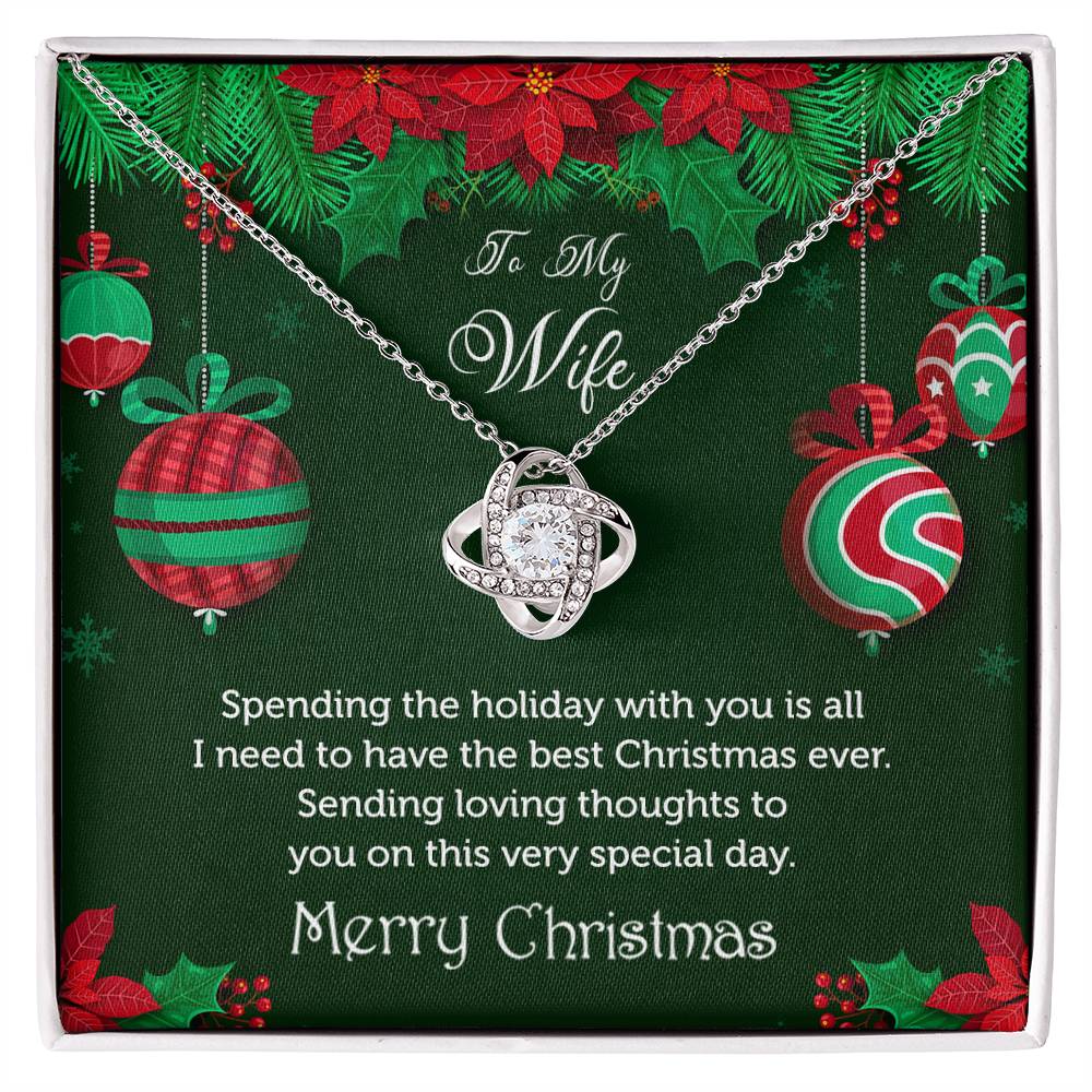 To My Wife - Best Christmas Ever Love Knot Necklace