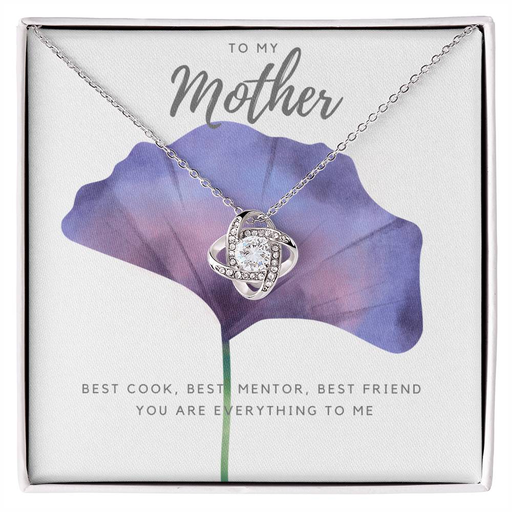 To My Mother Necklace - Purple Flower