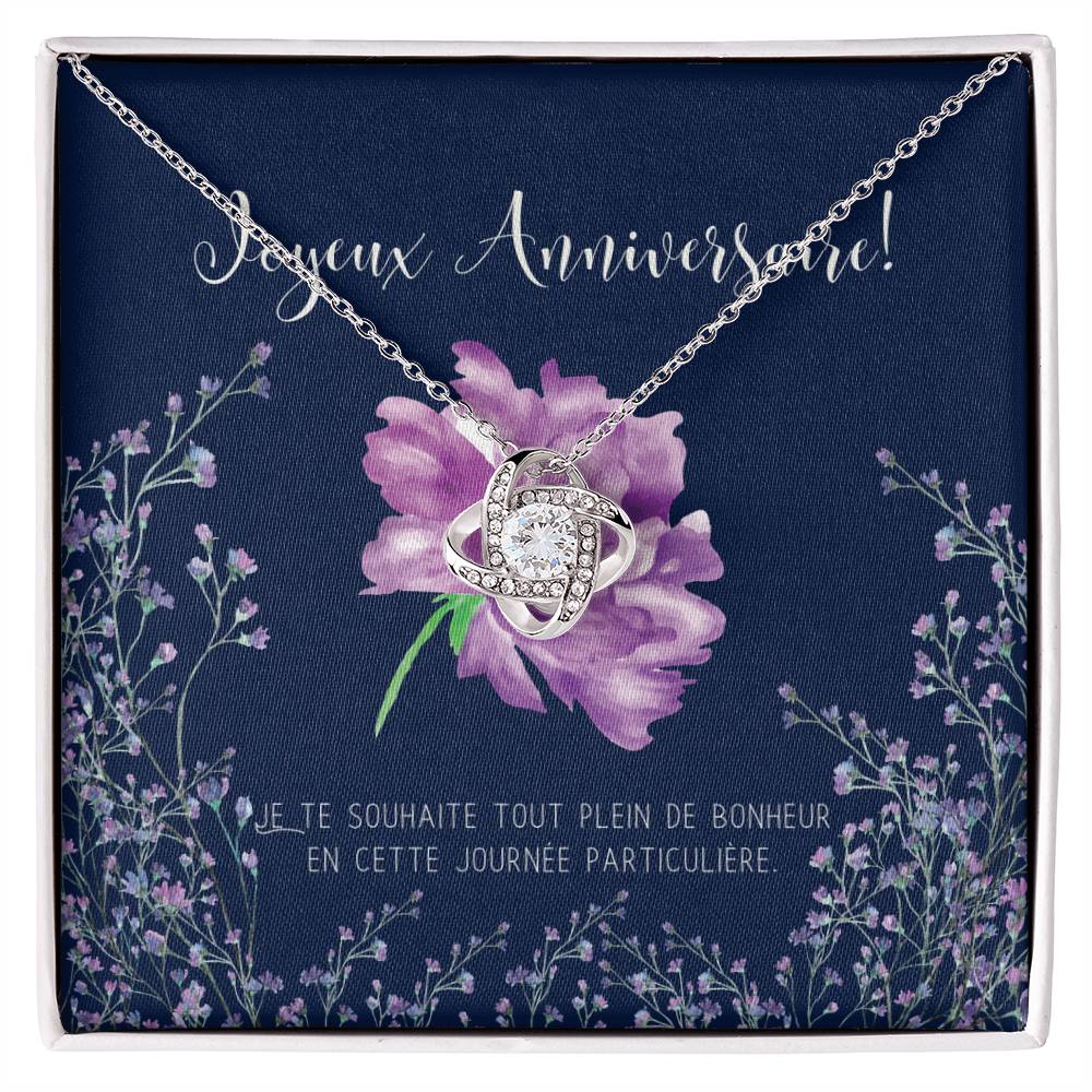 Joyeux Anniversaire Necklace | Personalized Birthday Gift | Birthday Necklace for French Mother | Birthday Necklace for French Girl Friend
